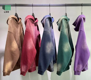 เสื้อฮู้ดผู้ชาย FLOWORA ลายมัดย้อม ทรงโอเวอร์ไซส์ ผ้าเฟรนช์เทอร์รี่ มีกระเป๋า - Product Image 1