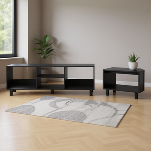 Set da Soggiorno Millville 2 Pezzi Nero, Design Moderno e Minimalista, Arredamento per Soggiorno - Product Image 2