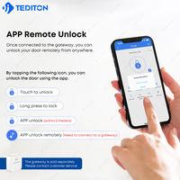 Teclado Inalámbrico Multifunción Independiente a Prueba de Agua TEDITON, Compatible con la Aplicación TTlock, con Código de Tarjeta y Huella Dactilar para Cerradura Inteligente