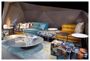 Kính Trang Trí Nội Thất Có Thể Điều Chỉnh Thủy Tinh Kim Loại Bàn Cà Phê ovni up Vòng Cocktail Bảng - Product Image 5