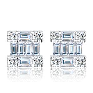 Pendientes de Moissanita de Plata 925 con Incrustaciones de Moissanita Estilo HipHop para Hombre, Aprobados por GRA - ¡Gran Oferta! - Product Image 5