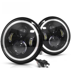 Accesorios para Automóviles, Faro LED Redondo de 60 W, CC 12 V, 7 Pulgadas, Ojos de Ángel Halo, DRL 6000 K, para Motocicletas Todoterreno - Product Image 6