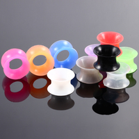 2 Pcs/Lot 3-25MM Bouchons et tunnels d'oreille flexibles en silicone Piercing d'oreille Tendeurs d'oreille Expander Dilations Body Jewelry