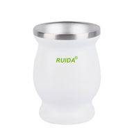 Gourde mate en acier inoxydable à double paroi avec logo personnalisé, Argentine, yerba, tasse à thé avec bombilla