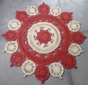 Multi Color Jute Braided <b>Round</b> Rug Home <b>Carpet</b> Floor Area Rug decorative <b>carpet</b> custom design size and color - Product Image 3
