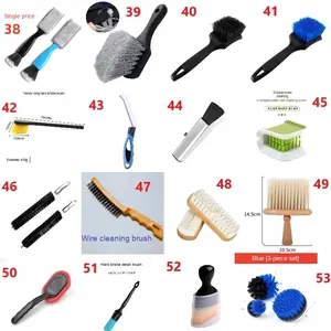 Petit outil de nettoyage de lavage de voiture Brosse à pneu en plastique Ventilation et roue - Product Image 2