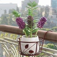 Ménage balcon balustrade fer art suspendu pot de fleur support succulent vert ananas pot de fleur support intérieur support de rangement