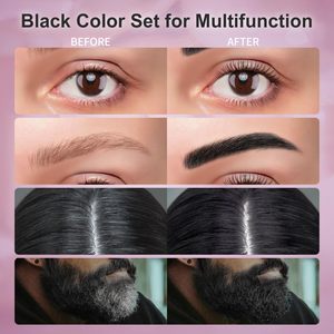 Kit de coloration des cils et des sourcils noir 7 ml, kit de coloration des cils et des sourcils, ensemble de coloration des sourcils avec des résultats naturels et fournis - Product Image 5