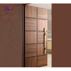 Porte d'entrée en aluminium à panneaux alvéolaires, performance insonorisation et confidentialité supérieure pour villas résidentielles haut de gamme - Product Image 1