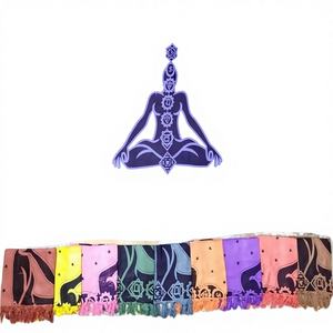 Chakra imprimé ethnique Designer Viscose été sarongs tendance plage paréo écharpes - Product Image 1