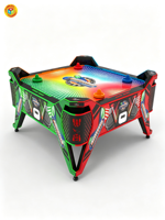 Table de hockey sur air commerciale 4 joueurs en gros, machine d'arcade à monnayeur avec récompenses pour parc d'attractions