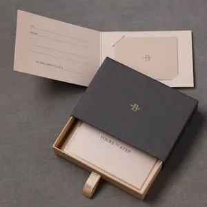 Benutzer definiertes Logo Luxus starre Schiebe verpackung Schublade Geschenk box aus High-End-Schmuck/Kleidung/Kosmetik
