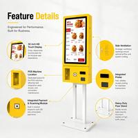 Kiosque de paiement NFC mural en libre-service SoftPOS, terminaux de paiement à écran tactile, terminal de paiement sans surveillance avec lecteur de code-barres SDK