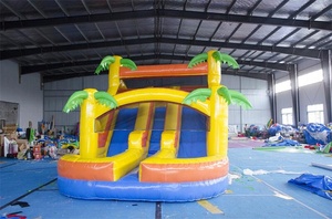 Trampolín Inflable Portátil y Plegable, <span class=keywords><strong>Castillo</strong></span> <span class=keywords><strong>Hinchable</strong></span> Residencial y Comercial <span class=keywords><strong>para</strong></span> Fiestas Familiares en el Patio Trasero - Product Image 3