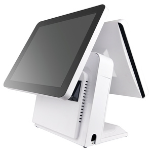 Bán buôn Tùy chỉnh màu trắng màn hình kép 15.6 inch ssd có thể điều chỉnh Windows POS hệ thống màn hình cảm ứng tiền mặt đăng ký - Product Image 3