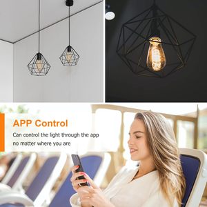 Lampadina LED Intelligente Antela E27 5W Dimmerabile, Luce da Soffitto WiFi con Controllo Alexa, Stile Vintage Edison ST64 - Product Image 4