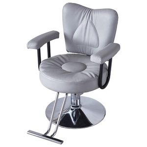 Grande Antico Usato di Vendita A Buon Mercato Parrucchiere Materiale Spugna Grigio/Rosa Sedia Da Barbiere Attrezzature Per Saloni di Capelli Per Negozio di Unghie - Product Image 5