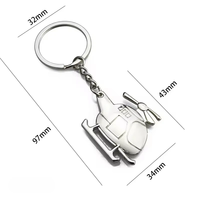 Porte-clés d'avion en acier inoxydable 3D personnalisé, cadeau d'aviation, pendentif, souvenir promotionnel