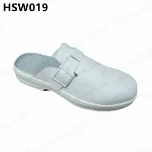 ZH, 의료 분야 승인 나막신 스타일 ESD 작업 병원 신발 간호사 정전기 방지 산 내성 흰색 안전 신발 HSW019