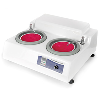 Machine de polissage et de rectification métallographique manuelle à double disque avec garantie d'un an, protection IP55, 220V
