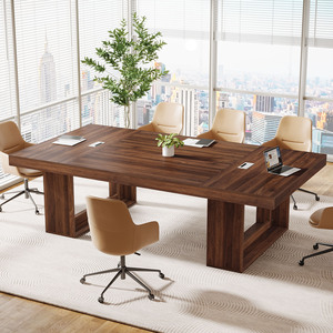 Large Modern Wooden Steel Plastic Conference <b>Table</b> <b>Office</b> Meeting Room Boardroom Cable Management Cabinet Base High Quality - Product Image 6