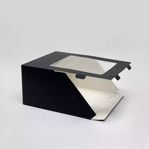 Caja de Empaque Ecológica para Gorras de Béisbol, Cuadrada, Negra, Simple, con Logotipo Personalizado Impreso - Product Image 2