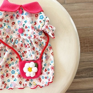 Robe de princesse classique en polyester imprimé pour petits chiens et chats (Teddy, Bichon, Pomeranian, <span class=keywords><strong>Yorkshire</strong></span>) – Éco-responsable, printemps-été - Product Image 4