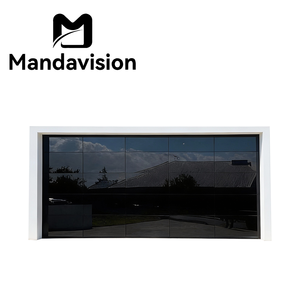 MAMDAVISION Porte de <span class=keywords><strong>garage</strong></span> en alliage d'aluminium sur mesure, finition miroir noir, isolation acoustique, télécommande automatique, pour villas et entrepôts multiples - Product Image 3