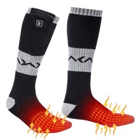 Pour Logo personnalisé 3 niveaux chauffage USB Ski chaussettes chauffantes pour hommes femmes Coolmax respirant chaussettes décontractées 7.4V 2200mAh 45-65C