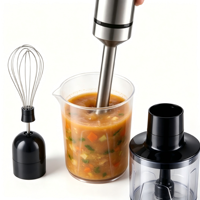 Mixeur Plongeant Électrique Multifonctionnel en Acier Inoxydable 1200W à Vitesse Variable pour Smoothies et Purées, Usage Domestique, Qualité Allemande