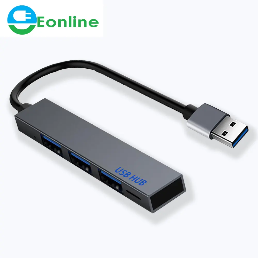 EONLINE ฮับ USB 2.0 3พอร์ต,ไฟแสดงสถานะความเร็วสูงฮับ USB สำหรับอุปกรณ์หลายชิ้นคอมพิวเตอร์แล็ปท็อปเดสก์ท็อปพีซีอะแดปเตอร์ฮับ USB 2.0