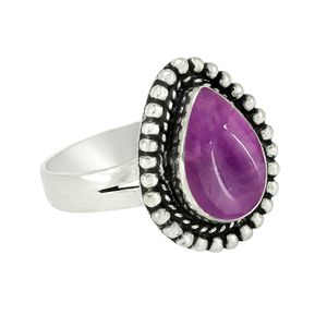 Anillos de Plata 925 de Alta Calidad con Amatista para Mujer, Anillos Elegantes con Piedras Preciosas para Boda, Compromiso, Anillos Oxidados con Regalo - Product Image 3