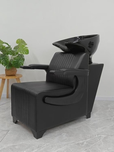 Fauteuil de salon de coiffure moderne et confortable, design type lit, avec bac à shampoing intégré, unité de lavage en plastique pour le dos, fauteuil de lavage de cheveux - Product Image 2
