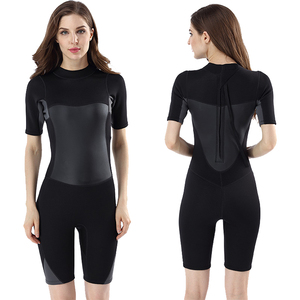 Original Nouveau 2.0mm Néoprène Combinaison à Manches Courtes pour Femmes <span class=keywords><strong>Shorty</strong></span> Beach Robe de Plongée pour Femmes et Enfants - Product Image 1