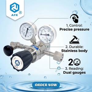 <span class=keywords><strong>Regolatore</strong></span> di <span class=keywords><strong>Pressione</strong></span> CO2 Industriale a 2 Stadi, Ingresso 4000psi Uscita 300psi, Connettore CGA580, 0-100 Bar, -23~+74 Gradi - Product Image 1