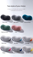 Oreiller cervical portable en mousse à mémoire de forme avec soutien de la colonne vertébrale, récupération lente, massage élastique, traction pour le sommeil et positionneur de nuque