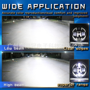 QideWin 7-Inch R-Shaped <b>Led</b> <b>Headlight</b> For Motorcycle And Off-Road Vehicles With Ip67 Protection - Product Image 4