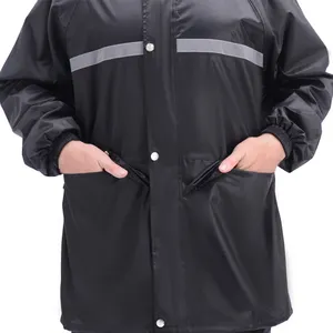 Waterproof Raincoat Set Double Oxford Cloth With PVC Coated Removable Brim For Adults Camping Men #39 S Winter Raincoats