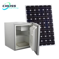 Réfrigérateur solaire 70L, réfrigérateur-congélateur vertical à porte simple, alimenté par énergie solaire DC 12V 24V pour la cuisine familiale