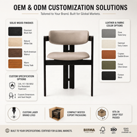 Chaises de cuisine italiennes modernes Chaise de fauteuil en bois massif de haute qualité pour manger