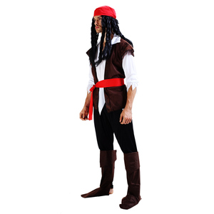 Disfraz <span class=keywords><strong>de</strong></span> Pirata Elegante <span class=keywords><strong>para</strong></span> Hombre en Oferta <span class=keywords><strong>para</strong></span> Cosplay, Juego <span class=keywords><strong>de</strong></span> Rol y <span class=keywords><strong>Halloween</strong></span> - Product Image 4