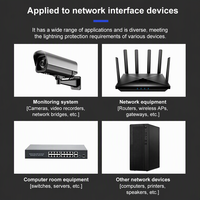 Parafoudre Réseau 4 Ports 100 Mbps en Métal pour la Protection des Commutateurs, des Réseaux CCTV et des Ordinateurs