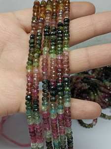 Cuentas facetadas de turmalina natural multicolor de 5 mm y 5,50 mm, certificadas por Aigs, entrega rápida, para la creación de joyería atractiva - Product Image 6