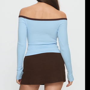 Camiseta de Manga Larga para Mujer, Ropa Casual Elegante y Entallada, Camiseta de Diseño para Mujer - Product Image 3