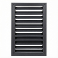 Grille de ventilation rectangulaire en alliage d'aluminium au design moderne RUIBOYOU, persienne de fenêtre étanche pour extérieur de bâtiment, garantie 1 an