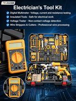 Ensemble d'outils électriques de 118 pièces, kit d'outils complet pour électricien, charpentier, avec boîte de rangement pour réparation à domicile, industrie, OEM, ODM, vente en gros