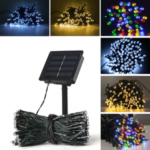 Guirlande solaire à 200 LED RGB blanc chaud, lampe à fil de cuivre pour extérieur, IP65 étanche, décoration de jardin, lumière de Noël - Product Image 1