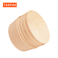 Boîte en bois pour baozi chinois, stand de petit-déjeuner chinois, boîte ronde en bois pour gâteau au fromage, contenant alimentaire biodégradable