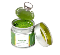 Estick Nouveauté 30g 50g 100g 150g 200g Boîte à matcha personnalisée en métal vide, boîte ronde en métal pour poudre de thé vert, café