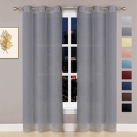 OWENIE Offre Spéciale Pli Rideaux Hôtel Gros Usine Fantaisie Blanc Fenêtre Sheer Écrasé Voile Oeillet Rideau Tissu Fenêtre Panneau